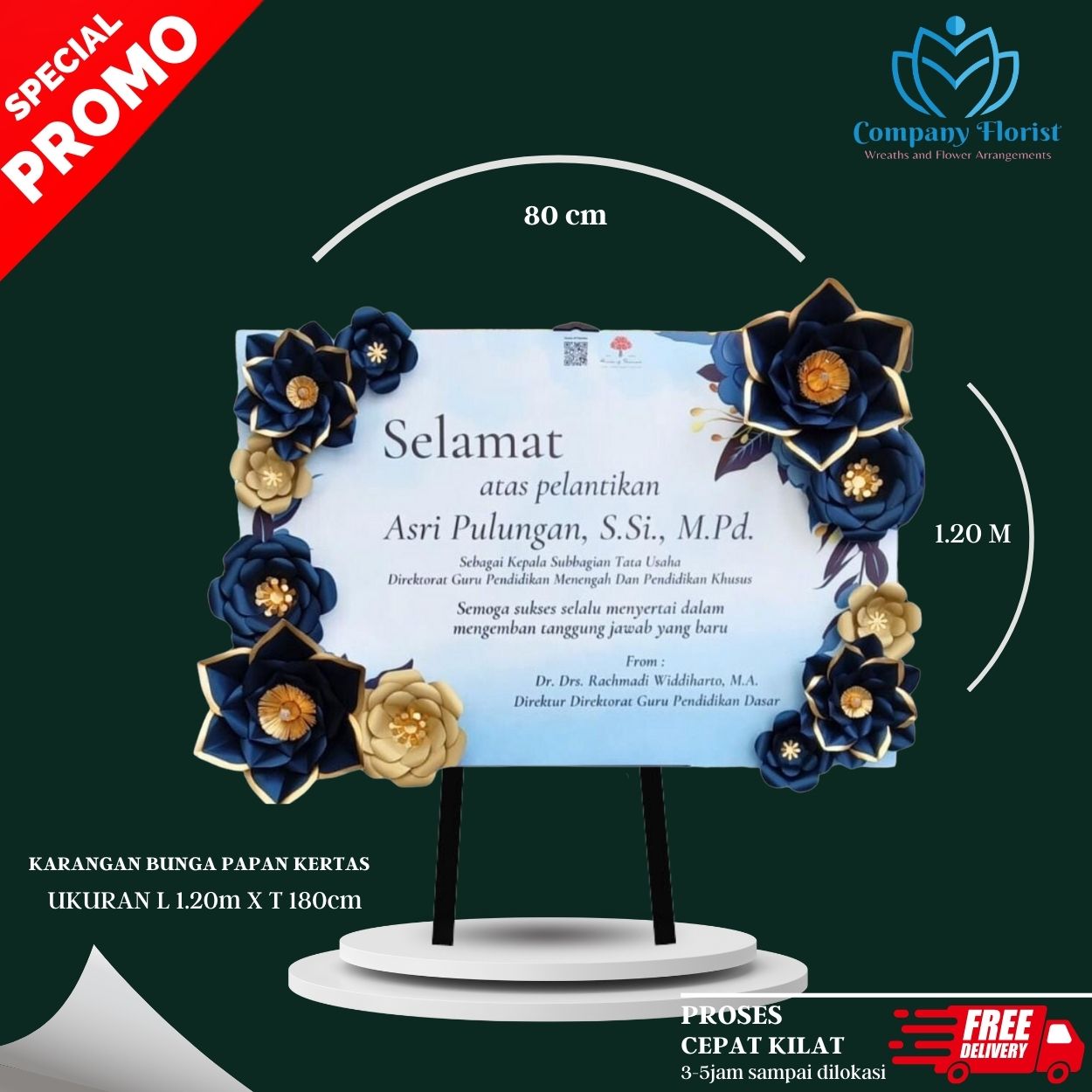 Papan Bunga Kertas Terlaris Jabodetabek – Company Florist